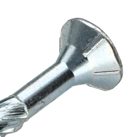 1 x Vis charpente TEKOR Tête fraisée Cranté TORX T25 5X80 Filetée sur 47 Pointe antifendage type 17 Acier zingué