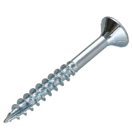 1 x Vis bois TEKOR Tête fraisée Cranté 4X45 Filetée sur 27 TORX T20 Acier zingué Pointe antifendage type 17