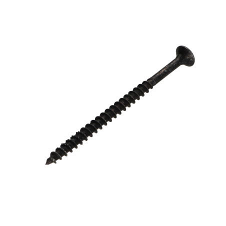 1 x VBA Vis bois agglo Tête fraisée Pozi N°2 5X80 Filetage partiel Acier zingué noir