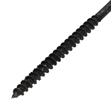 1 x VBA Vis bois agglo Tête fraisée Pozi N°2 5X80 Filetage partiel Acier zingué noir