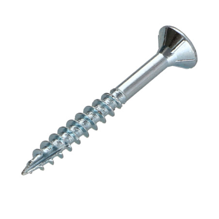 1 x Vis bois TEKOR Tête fraisée Cranté 4X40 Filetée sur 24 TORX T20 Acier zingué Pointe antifendage type 17