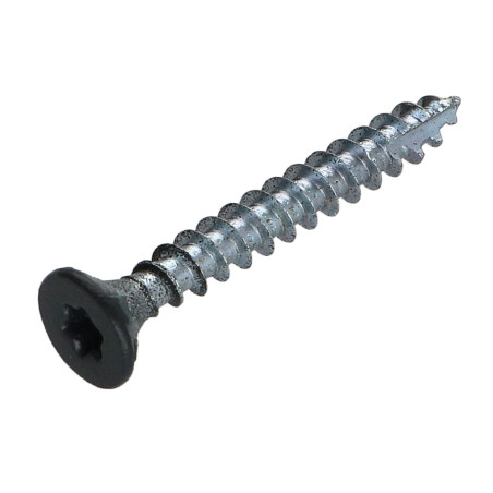 1 x Vis bois TEKOR Tête fraisée Cranté 5X40 TORX T25 Pointe antifendage type 17 SABLE RAL7016 gris anthracite
