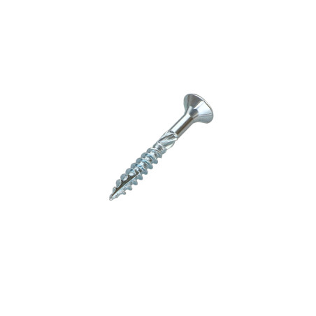 1 x Vis charpente TEKOR Tête fraisée Cranté TORX T25 5X40 Filetée sur 22 Pointe antifendage type 17 Acier zingué