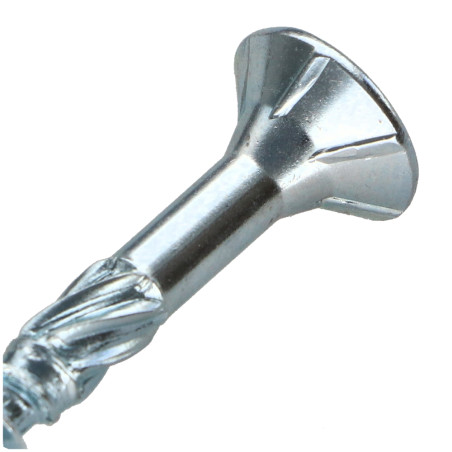 1 x Vis charpente TEKOR Tête fraisée Cranté TORX T25 5X40 Filetée sur 22 Pointe antifendage type 17 Acier zingué