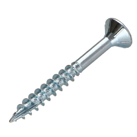 1 x Vis bois TEKOR Tête fraisée Cranté 5X50 Filetée sur 30 TORX T25 Acier zingué Pointe antifendage type 17
