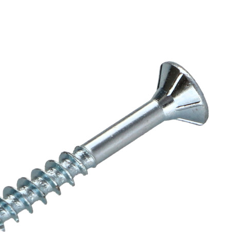 1 x Vis bois TEKOR Tête fraisée Cranté 5X50 Filetée sur 30 TORX T25 Acier zingué Pointe antifendage type 17