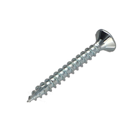 1 x Vis bois TEKOR Tête fraisée Cranté 4X30 TORX T20 Acier zingué 96 heures brouillard salin sans rouille blanche