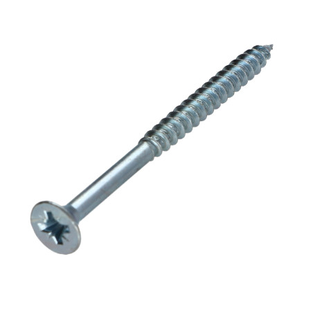 1 x VBA Vis bois agglo Tête fraisée Pozi N°2 5X90 Filetage partiel Acier zingué