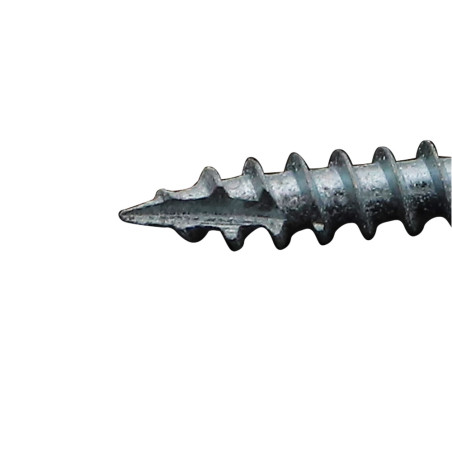 1 x Vis bois TEKOR Tête fraisée Cranté 5X40 TORX T25 Pointe antifendage type 17 SABLE RAL9016 blanc signalisation