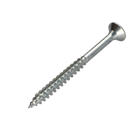 1 x VBA Vis bois agglo Tête fraisée Pozi N°3 6X60 Filetage partiel Acier zingué GLEITMO 627
