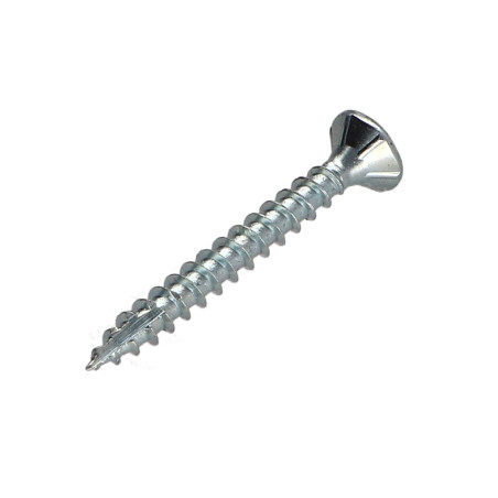 1 x Vis bois TEKOR Tête fraisée Cranté 3.5X35 Filetée sur 24 TORX T20 Acier zingué Pointe antifendage type 17
