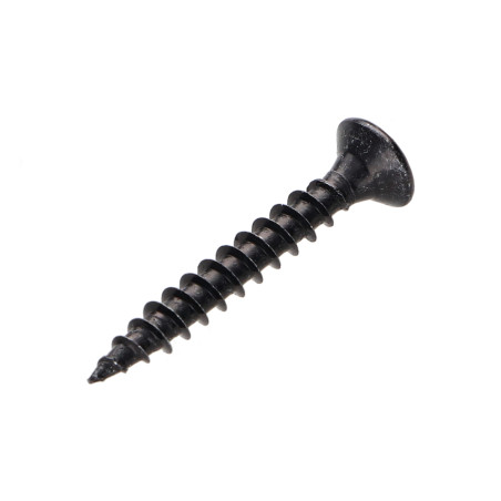 1 x VBA Vis bois agglo Tête fraisée Pozi N°2 4.5X30 Filetage total Acier zingué noir