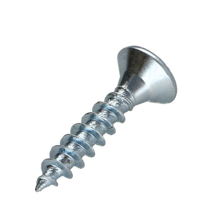 1 x VBA Vis bois agglo Tête fraisée Pozi N°2 3.5X15 Filetage total Acier zingué