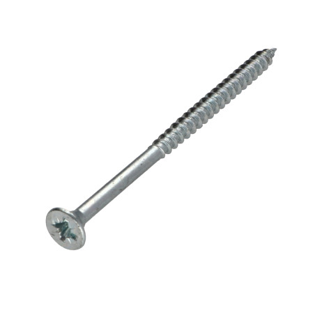 1 x VBA Vis bois agglo Tête fraisée Pozi N°2 5X100 Filetage partiel Acier zingué