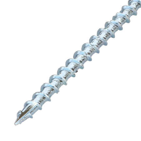 1 x Vis charpente TEKOR Tête fraisée Cranté TORX T30 6X140 Filetée sur 80 Pointe antifendage type 17 Acier zingué