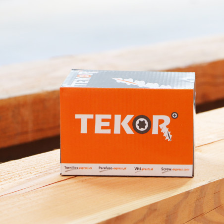 1 x Vis bois TEKOR Tête fraisée Cranté 4X70 Filetée sur 42 TORX T20 ZBCR3+ Pointe antifendage type 17