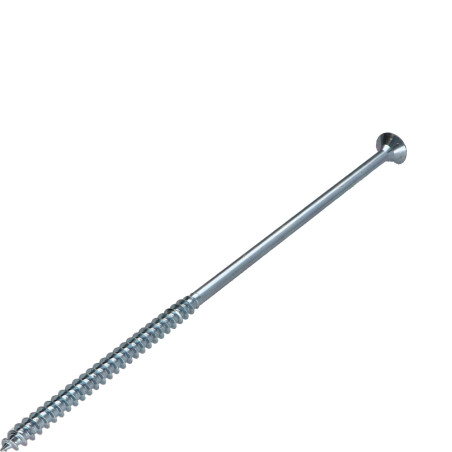 1 x VBA Vis bois agglo Tête fraisée Pozi N°3 6X180 Filetage partiel Acier zingué