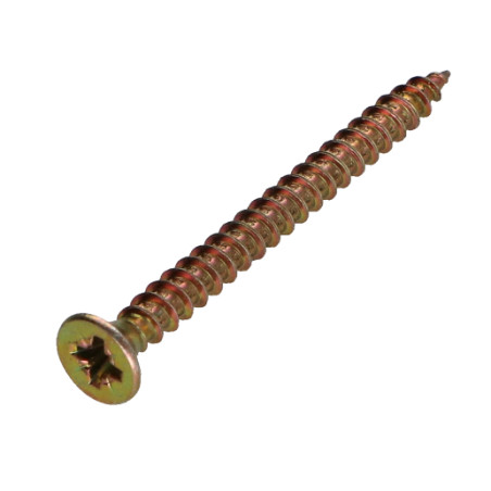 1 x VBA Vis bois agglo Tête fraisée Pozi N°2 4.5X45 Filetage total Bichromaté
