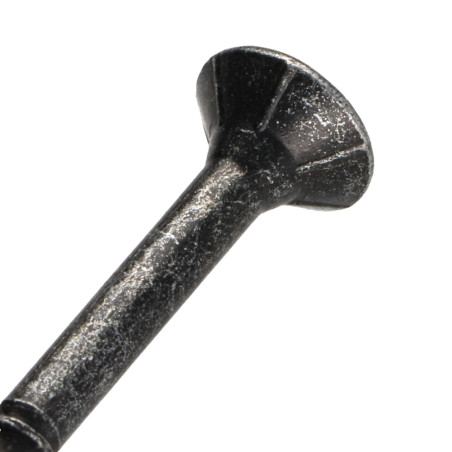 1 x Vis bois TEKOR Tête fraisée Cranté 6X70 Filetée sur 42 TORX T30 Acier zingué noir Pointe antifendage type 17