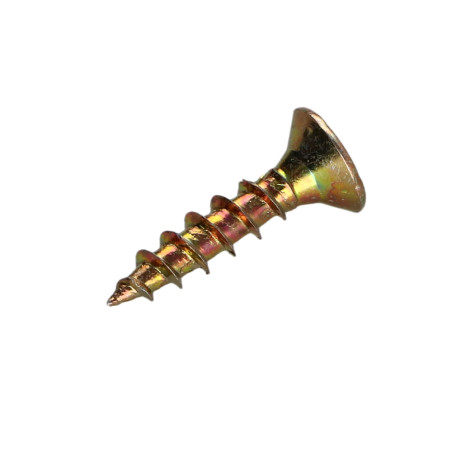 1 x VBA Vis bois agglo Tête fraisée Pozi N°2 3.5X12 Filetage total Bichromaté