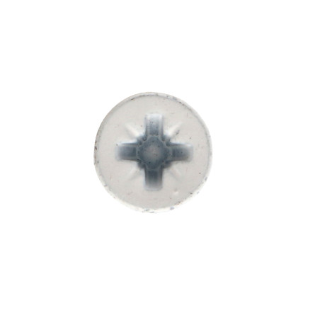 1 x VBA Vis bois agglo Tête fraisée Pozi N°2 4X30 Filetage total Acier zingué Laqué blanc RAL9016 blanc signalisation