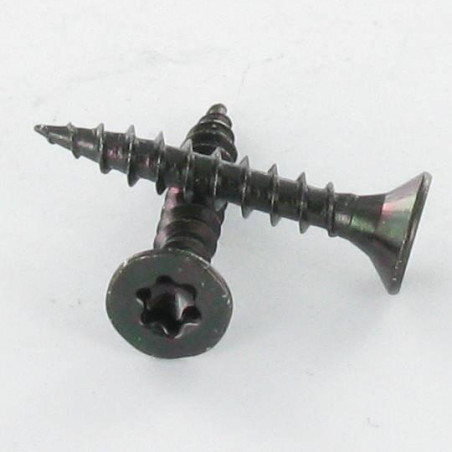 1 x VBA Vis bois agglo Tête fraisée TORX T25 5X60 Filetée sur 32 Acier zingué noir