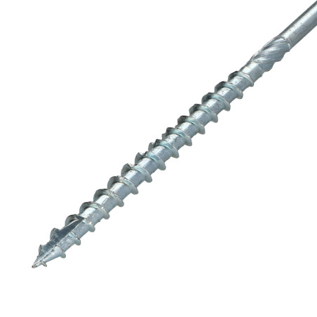 1 x Vis charpente TEKOR Tête fraisée Cranté TORX T40 8X240 Filetée sur 100 Pointe antifendage type 17 Acier zingué