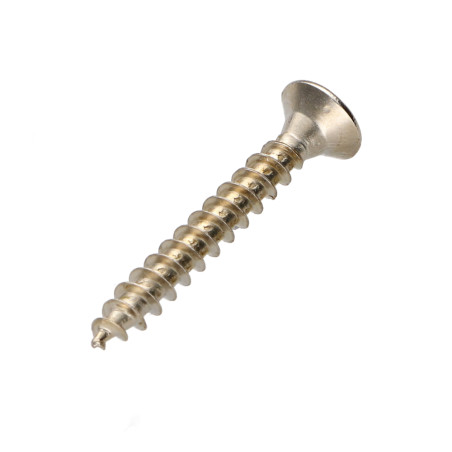 1 x VBA Vis bois agglo Tête fraisée Pozi N°2 5X30 Filetage total Acier nickelé