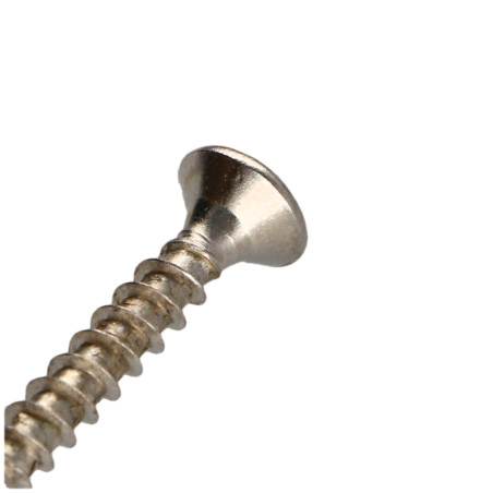 1 x VBA Vis bois agglo Tête fraisée Pozi N°2 5X30 Filetage total Acier nickelé