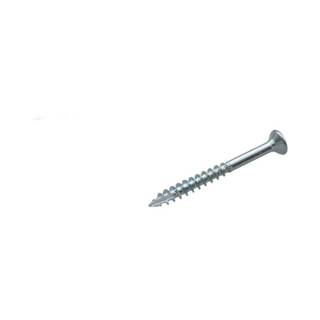 1 x Vis bois TEKOR Tête fraisée Cranté 4X40 Filetée sur 24 TORX T20 Diamètre de tête: 7 Acier zingué Pointe