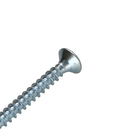 1 x VBA Vis bois agglo Tête fraisée Pozi N°2 5X55 Filetage total Acier zingué