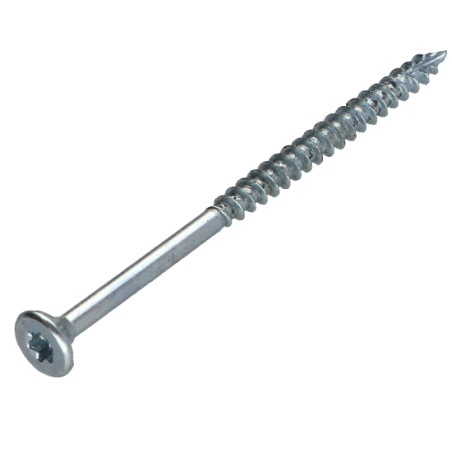 1 x Vis bois TEKOR Tête fraisée Cranté 5X60 Filetée sur 36 TORX T25 Acier zingué Pointe antifendage type 17