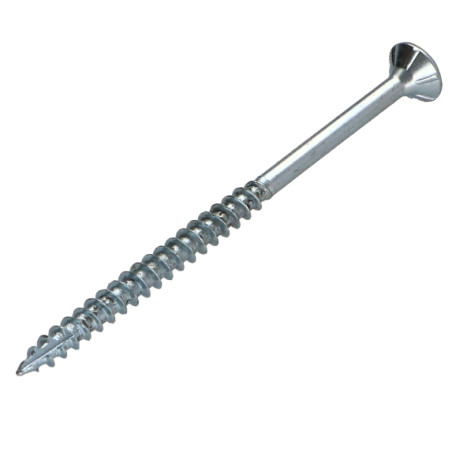 1 x Vis bois TEKOR Tête fraisée Cranté 5X60 Filetée sur 36 TORX T25 Acier zingué Pointe antifendage type 17