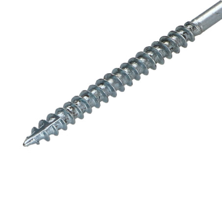 1 x Vis bois TEKOR Tête fraisée Cranté 5X60 Filetée sur 36 TORX T25 Acier zingué Pointe antifendage type 17