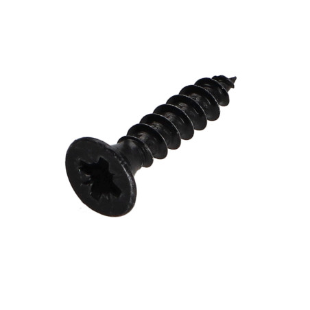 1 x VBA Vis bois agglo Tête fraisée Pozi N°2 3.5X25 Filetage total Acier zingué noir