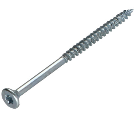1 x Vis bois TEKOR Tête fraisée Cranté 4.5X70 Filetée sur 42 TORX T25 Acier zingué Pointe antifendage type 17