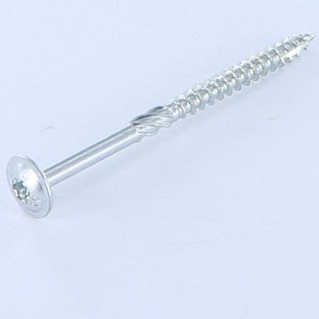1 x VBA Vis bois agglo Tête disque TORX T25 5X100 Acier zingué