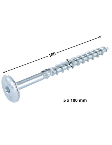 1 x VBA Vis bois agglo Tête disque TORX T25...