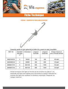 Suspente réglable rapide 60X100 2