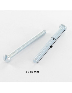 Vis métaux Tête cylindrique TC Fendue M3X80 Filetage... 2