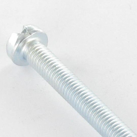 1 x Vis métaux Tête cylindrique TC Fendue M2.5X6 Acier zingué microvis