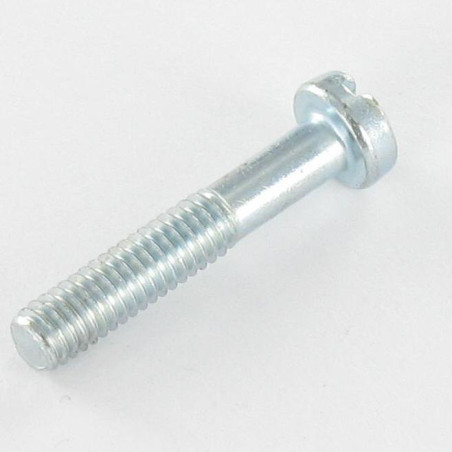 1 x Vis métaux Tête cylindrique TC Fendue M4X27 Filetée sur 14 Acier zingué
