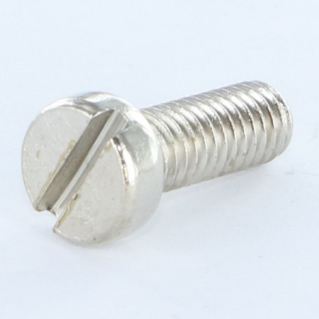 1 x Vis métaux Tête cylindrique TC Fendue M6X16 Acier nickelé
