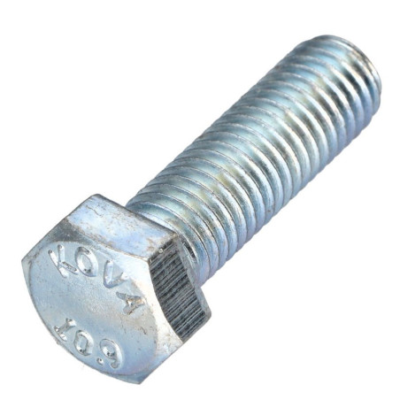 1 x Vis métaux Tête hexagonale TH Pas Gauche M6X50 Classe 10.9 acier geomet