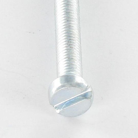 1 x Vis métaux Tête cylindrique TC Fendue M2.5X12 Acier zingué microvis
