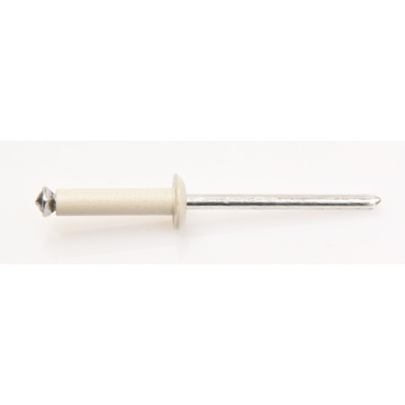 1 x Rivet aveugle éclate GOSTAR Aluminium Tige acier Tête Ronde Standard 4X20 RAL9002 blan gris