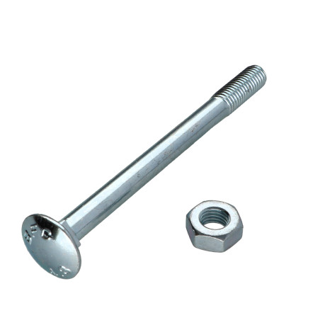 1 x TRCC JAPY tête ronde collet carré M10X120 Filetage partiel Classe 4.8 Acier zingué