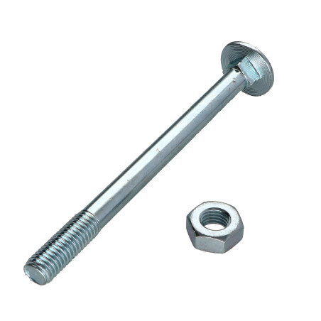 1 x TRCC JAPY tête ronde collet carré M10X120 Filetage partiel Classe 4.8 Acier zingué