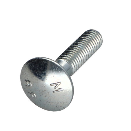 1 x TRCC JAPY tête ronde collet carré M8X35 Filetage partiel Classe 8.8 Acier zingué