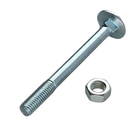 1 x TRCC JAPY tête ronde collet carré M8X80 Filetée sur 22 Filetage partiel Acier zingué